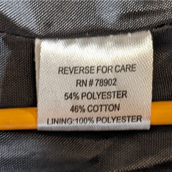 Erin London Lightweight Patterned Black Hip Length Lined Jacket Women's Sz L - Picture 9 of 9